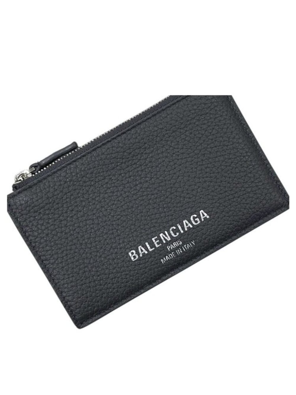 Balenciaga Coin Purse Card Case Leather Gray Wallet Mini